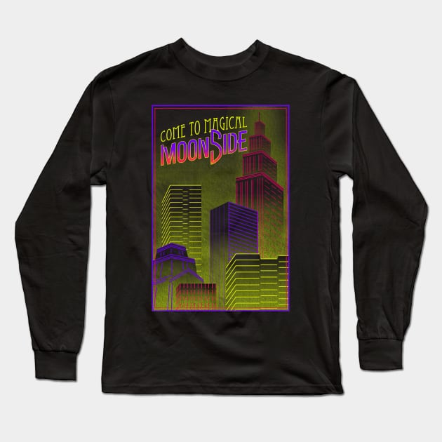 Come To Magical Moonside Long Sleeve T-Shirt by PeterTheHague